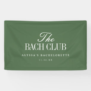 Modern Green "The Bach Club" Bachelorette Party Banner