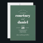 Modern Green Trendy Mix Match Wedding Invitation<br><div class="desc">Modern Green Trendy Mix Match Wedding Invitation features modern type pairings in bold,  modern colours.</div>