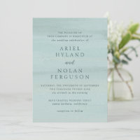 Modern Green Watercolor Elegant Wedding