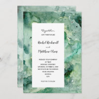 Modern Green Watercolor Wedding