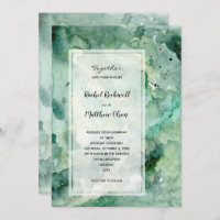 Modern Green Watercolor Wedding