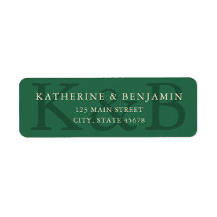 Modern Green Wedding Return Address