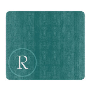 modern Green &White Monogram Cutting Board
