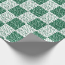 Modern Green & White Mudcloth African Inspired Hol