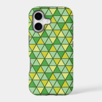 Modern Green Yellow Triangle Geometric Pattern
