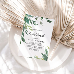 Modern Greenery Botanical Foliage Bridal Brunch Invitation