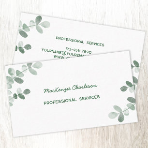 Modern Greenery Business Card