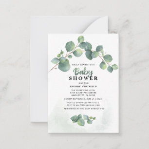 Modern Greenery Eucalyptus Baby Shower Card