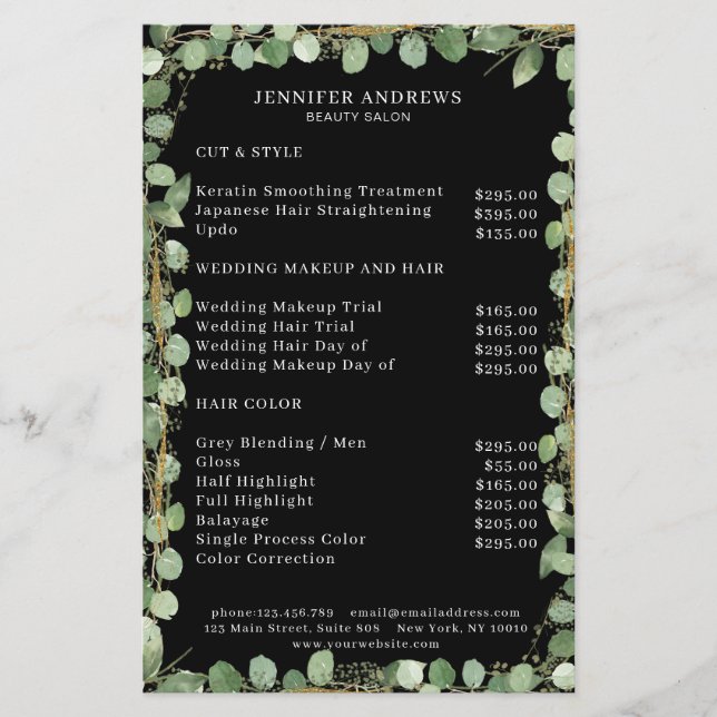 Modern, Greenery Flyer (Front)