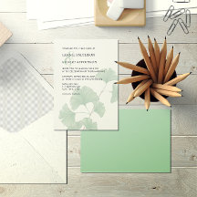 Modern Greenery Ginkgo Tree Watercolor Wedding 