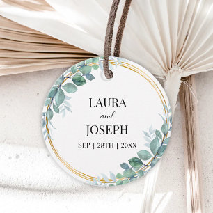 Modern Greenery Gold Rustic Wedding Gifts Favour Tags