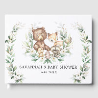 Modern Greenery Gold Woodland Animals Neutral Baby