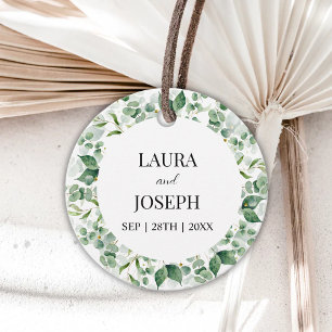 Modern Greenery Rustic Wedding Gifts Favour Tags
