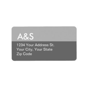Modern Grey Address Labels