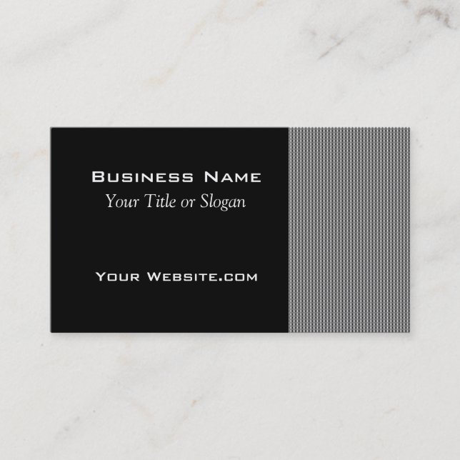 Modern Grey and Black Design Business Card (Front)