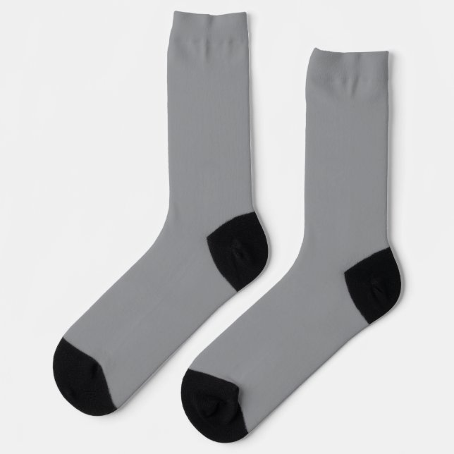 ​Modern Grey and Black Patterned Socks (Left)