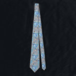 Modern grey and blue Holiday Snowflakes pattern Tie<br><div class="desc">Modern blue and white Holiday Snowflakes pattern on a grey backdrop. Need more? Check out other holiday designs at my store! Cheers! :)</div>
