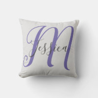 Modern Grey and Purple Monogram
