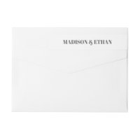 Modern Grey and White Bold Wedding Return Address