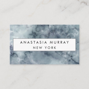 Modern Grey Black & White Marble Minimalist Luxury Business Card