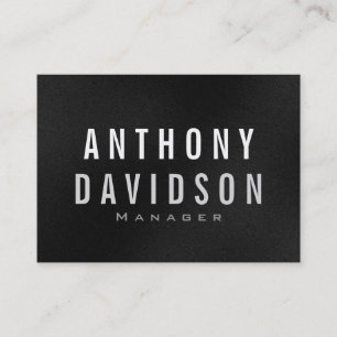 Modern Grey Bold Text Chubby Business Card