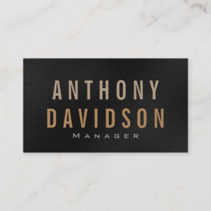 Modern Grey Bold Text Letters Business Card