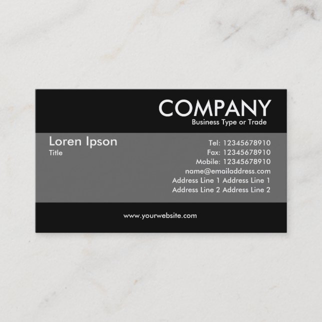 Modern - Grey Business Card (Front)