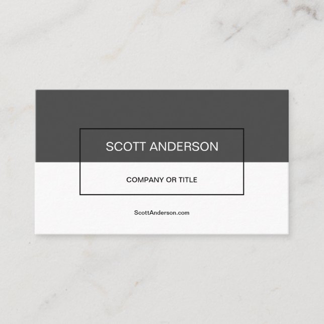Modern Grey Business Card (Front)