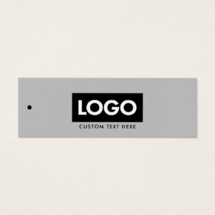 Modern Grey Business Logo Label Clothing Hang Tag