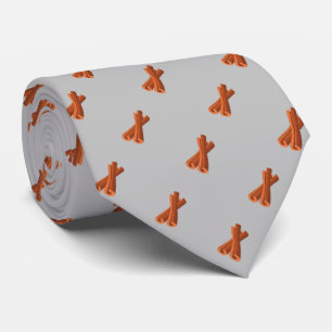 Modern Grey Cinnamon Stick Seamless Pattern Tie