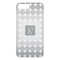 Modern Grey Circles Monogram