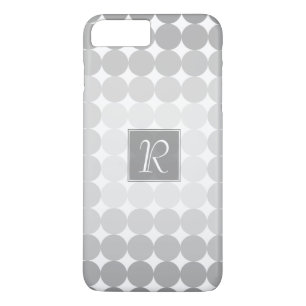 Modern Grey Circles Monogram Case-Mate iPhone Case