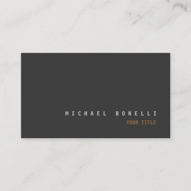 Modern Grey Colour Professional Business Card (Front)