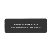 Modern Grey Elegant Return Address Label