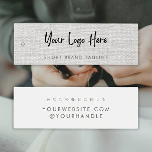 Modern Grey Fabric Logo Brand Hang Tag Mini