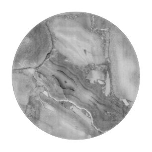 Modern Grey Faux Marble Stone Cutting Board