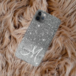 Modern Grey Glitter Sparkles Personalised Name iPhone 11Pro Max Case<br><div class="desc">Modern Grey Glitter Sparkles Personalised Name</div>