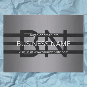 Modern Grey Gradient & Horizontal Black Stripes Tissue Paper