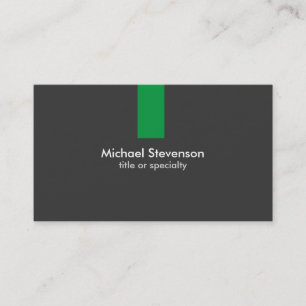 Modern Grey Green Stripe Standard Business Card