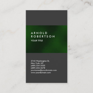 Modern Grey Green Trend Professional Business Card