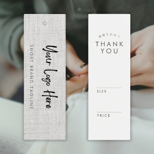 Modern Grey Horizontal Logo Price Tag Mini