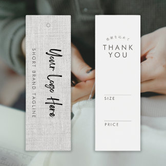 Modern Grey Horizontal Logo Price Tag Mini