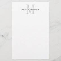 Modern Grey Monogram