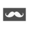 Modern grey moustache professional business card