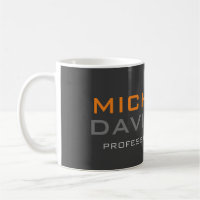 Modern Grey Orange Bold Text Minimalist Elegant