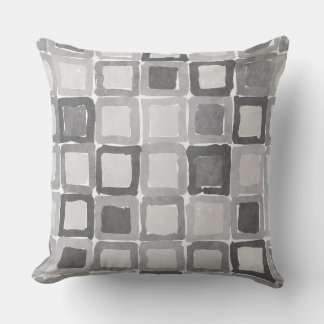 Modern Grey Painted Patches  Cushion