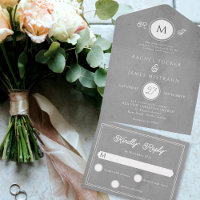 Modern Grey Parchment Paper Wedding