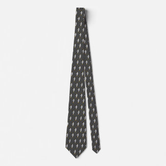 Modern Grey Penguin Animal Lover's Work Tie