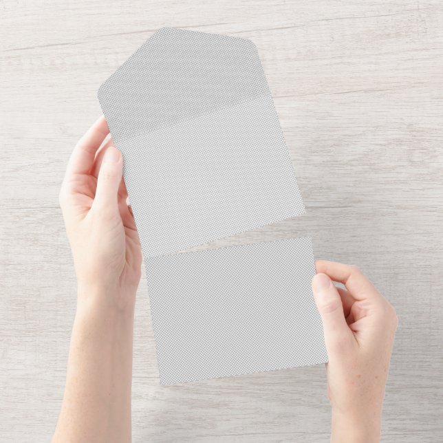 Modern Grey Polka Dot Event Sign Background All In One Invitation (Tearaway)