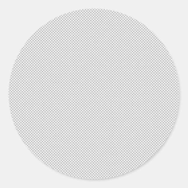 Modern Grey Polka Dot Event Sign Background Classic Round Sticker (Front)